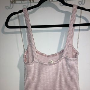 Pink and white Striped Jumpsuit